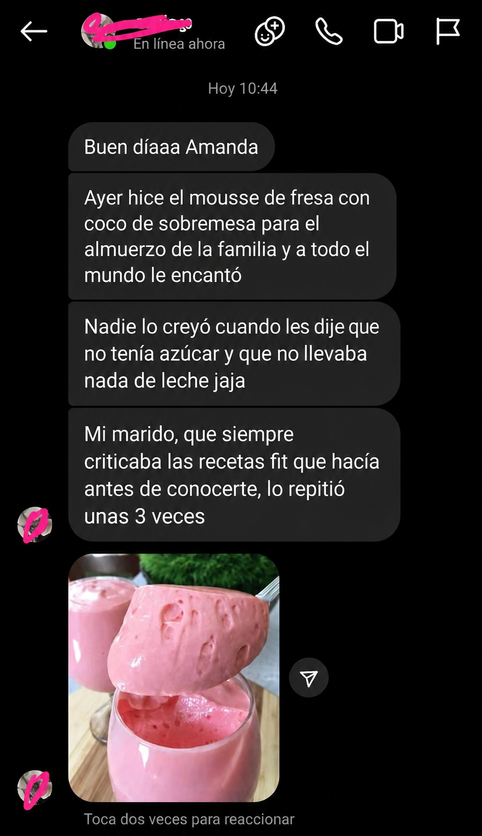 Captura de valoración real de cliente