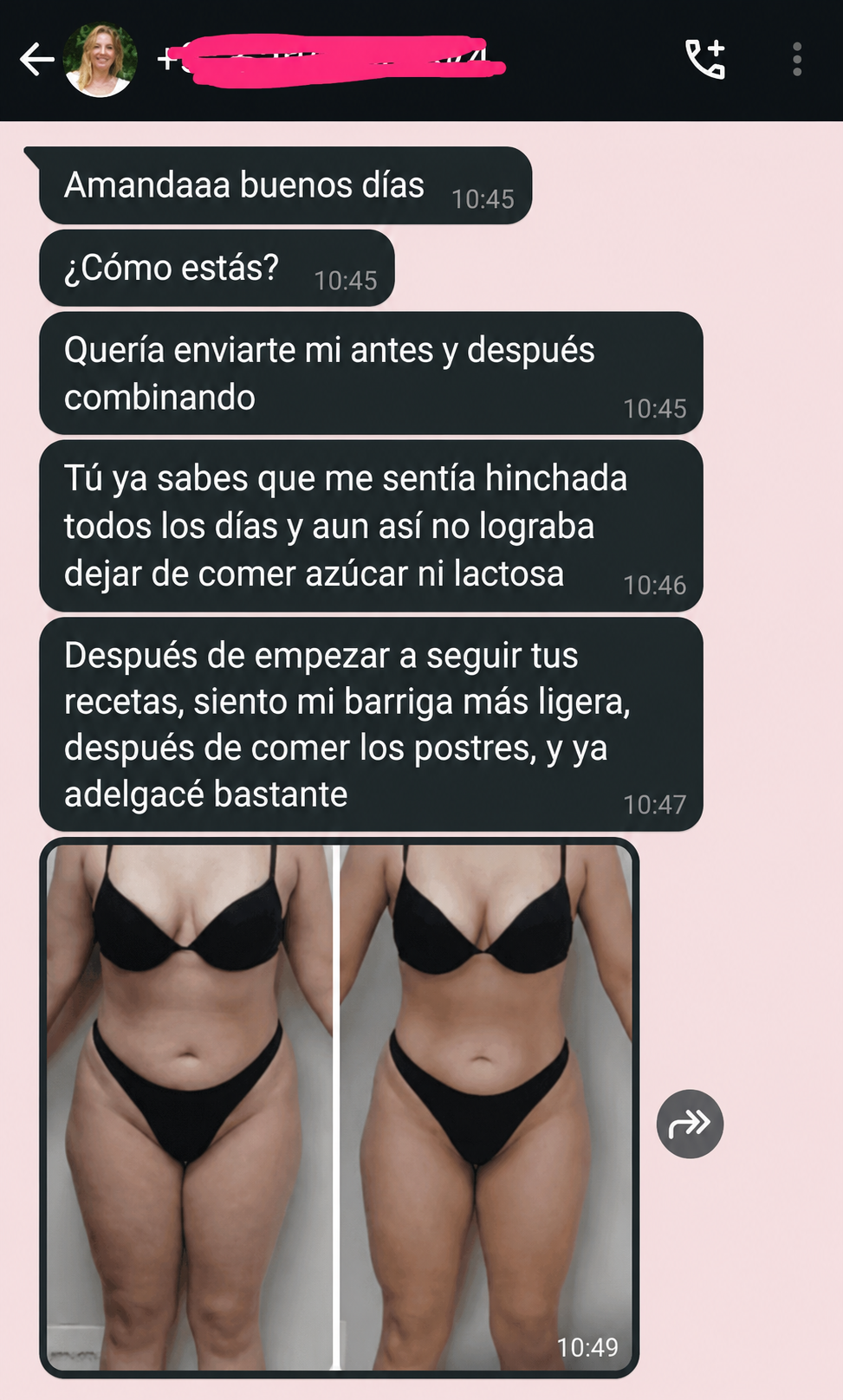 Captura de valoración real de cliente